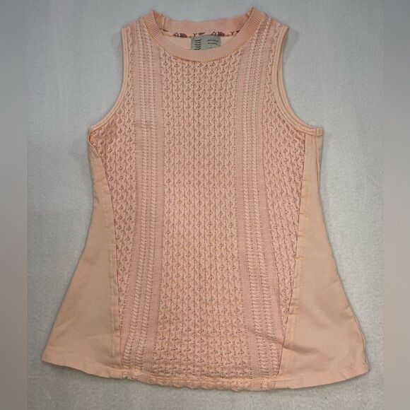 Anthropologie Tops - Anthropologie Saturday Sunday Peach Knit Tank Top Boho Sleeveless Size S